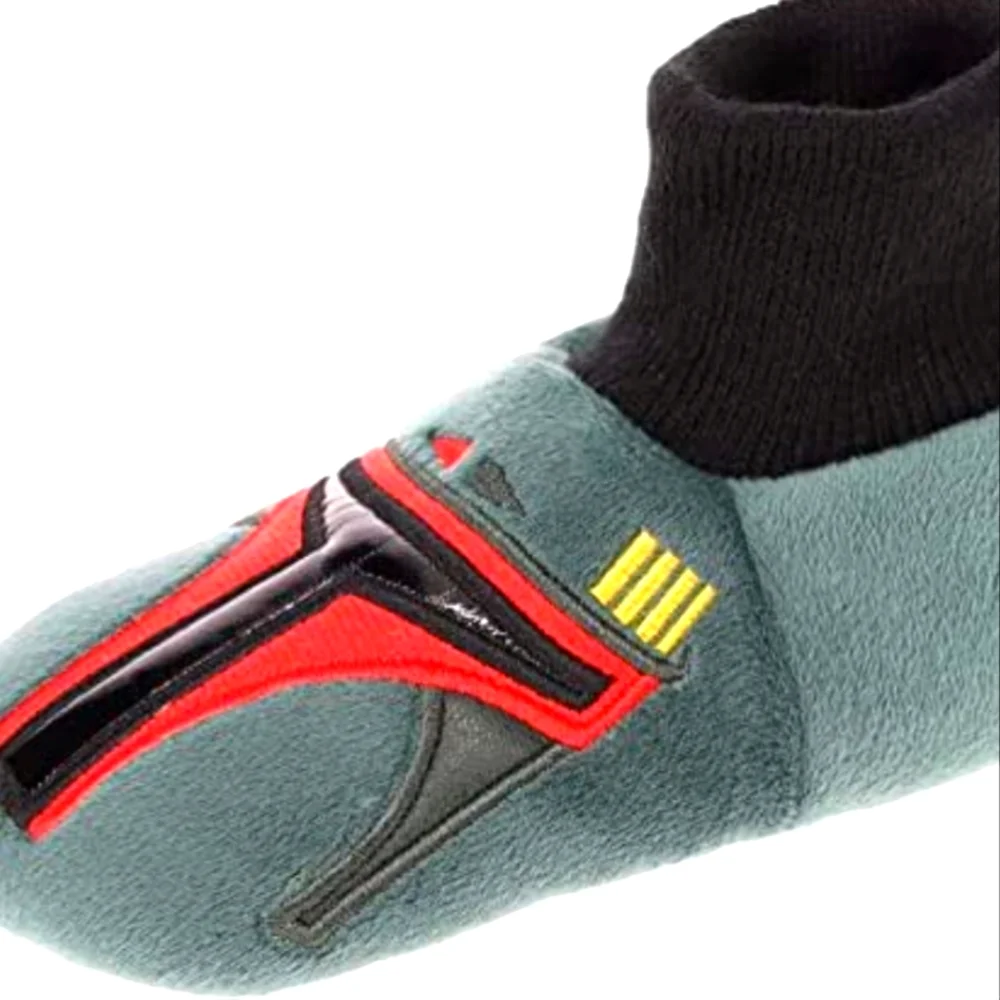 Star Wars Disney Bobba Fett Green Slippers Kids Size Medium 7-8